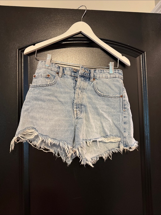 Zara Pants - Zara Light Blue Distressed Denim Shorts